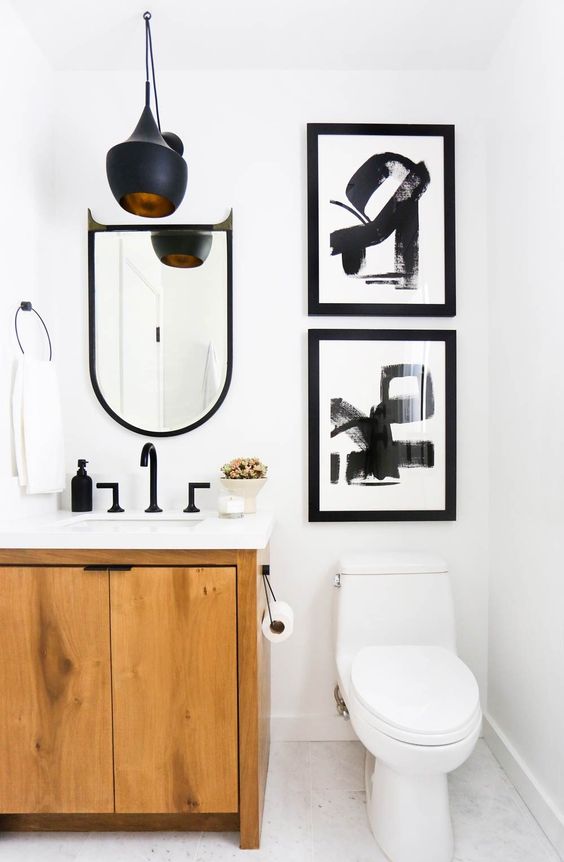 Ideas en imagenes de cuadros para decorar baños 2019  Small bathroom  vanities, Bathroom design small, Bathroom decor